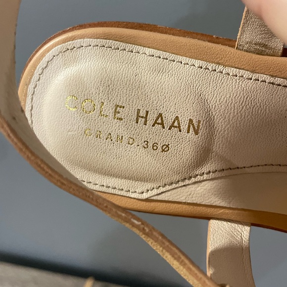Cole Haan Analeigh Womens Size 5 Tan Leather Strappy Sandals Shoes W14371 - Picture 3 of 6